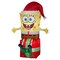 Nickelodeon 3.5 Ft LED SpongeBob Christmas Inflatable with Santa Hat